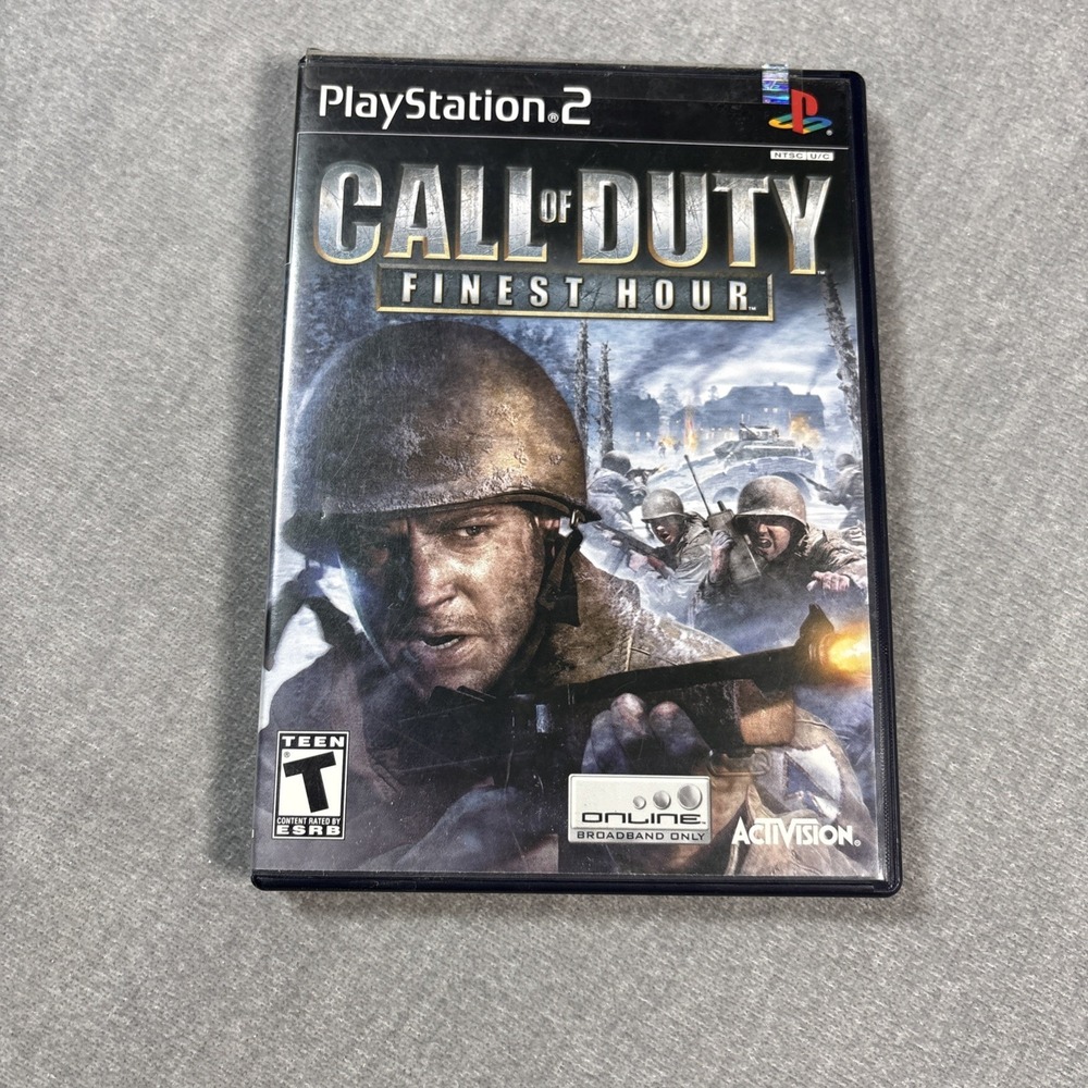Call Of Duty Finest Hour - Sony Playstation 2 PS2 No Manual- Rated Teen